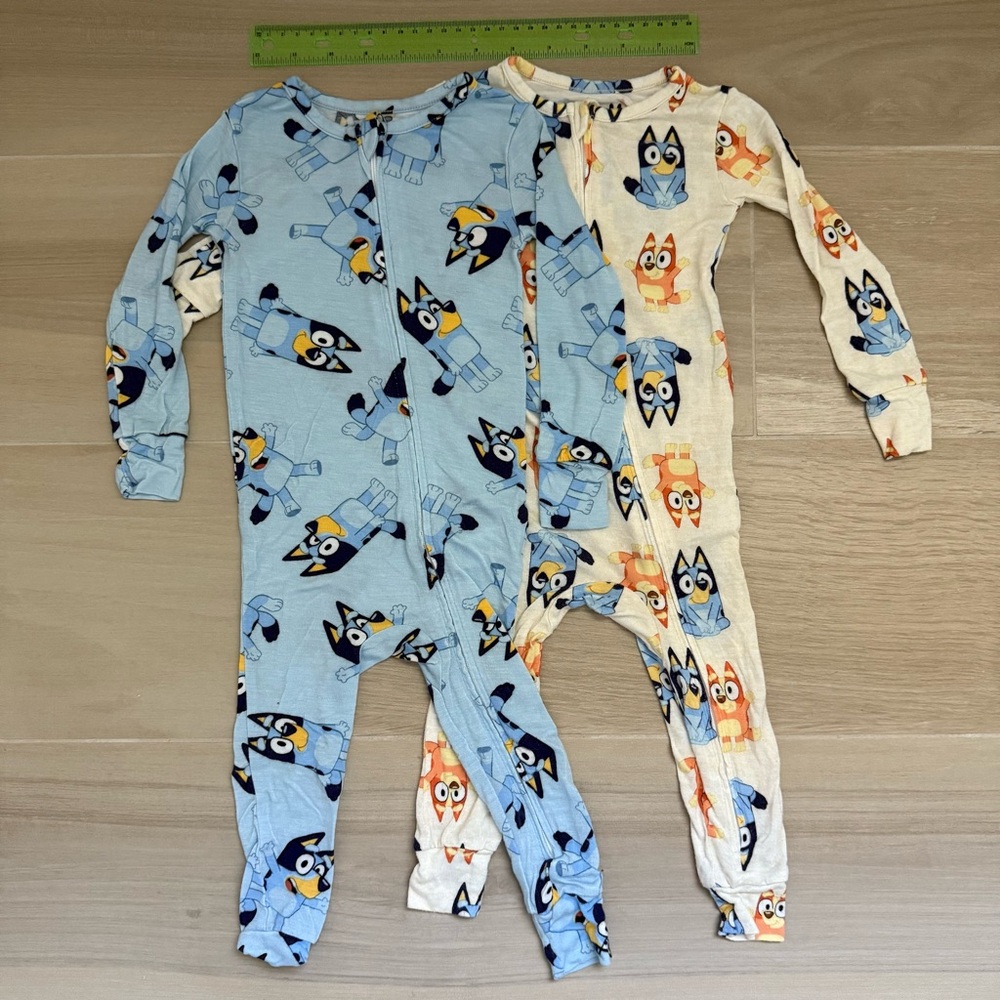Bluey Kids One Piece Pajamas - bundle (18 months)